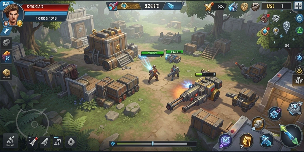 Tangkapan layar gameplay 9ZK menampilkan pertempuran yang intens dan strategi yang menarik.