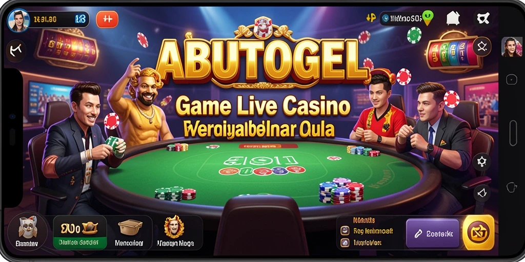 Tampilan gameplay Live Casino yang mendebarkan di ABUTOGEL.