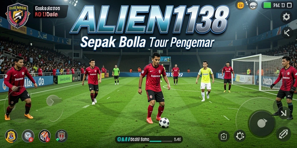 Tampilan aksi seru dalam pertandingan sepak bola ALIEN138.