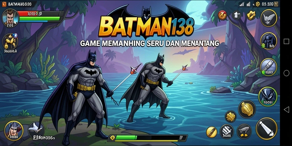 Screenshot gameplay utama BATMAN138 menampilkan aktvitas memancing yang menantang.