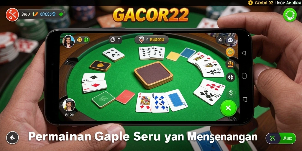 Gameplay GACOR22 yang menarik, menampilkan serunya permainan Gaple.
