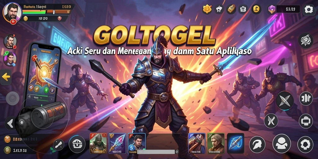Tampilan gameplay GOLTOGEL yang mendebarkan dan penuh aksi.