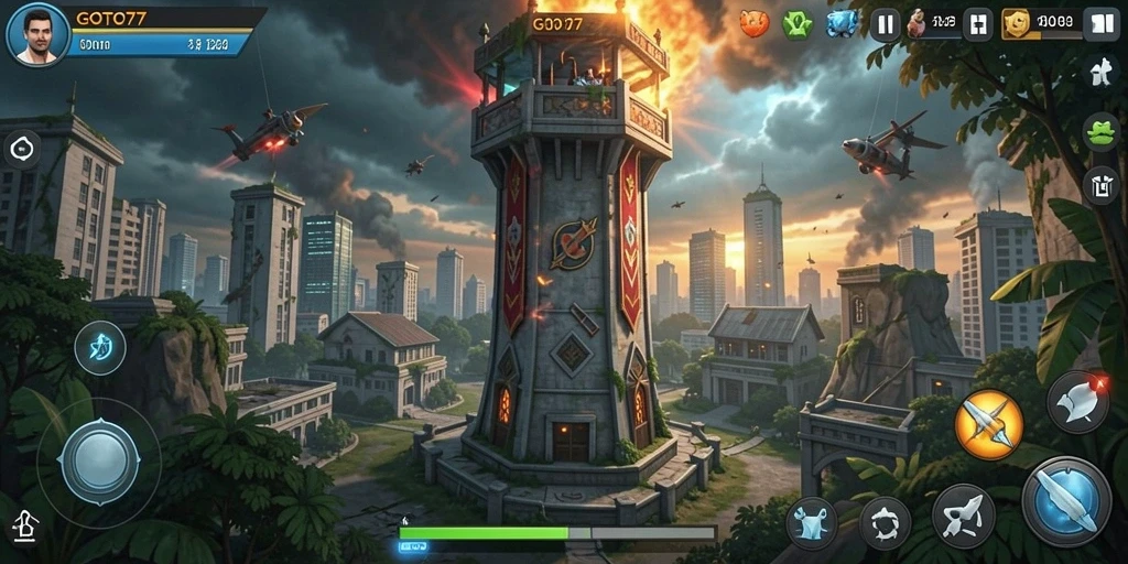Gameplay menara pertahanan yang mendebarkan di GOTO77.