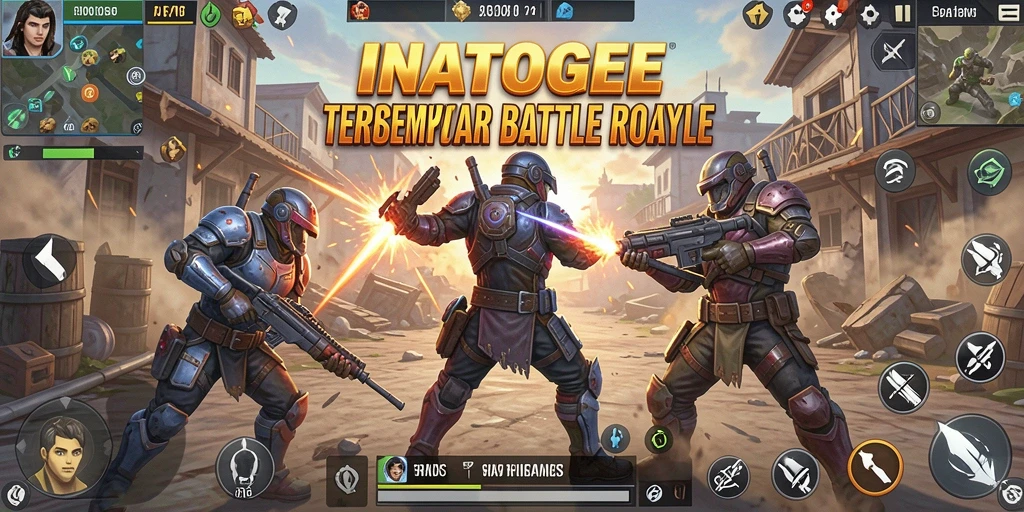 Gameplay seru dan intens dalam pertempuran Battle Royale.