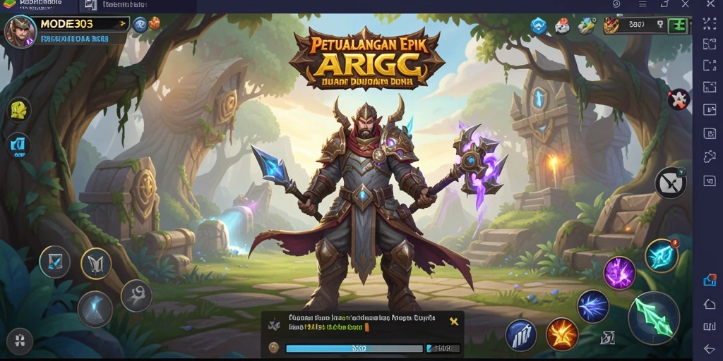 Screenshot menarik saat bertempur dalam petualangan ARPG yang seru.