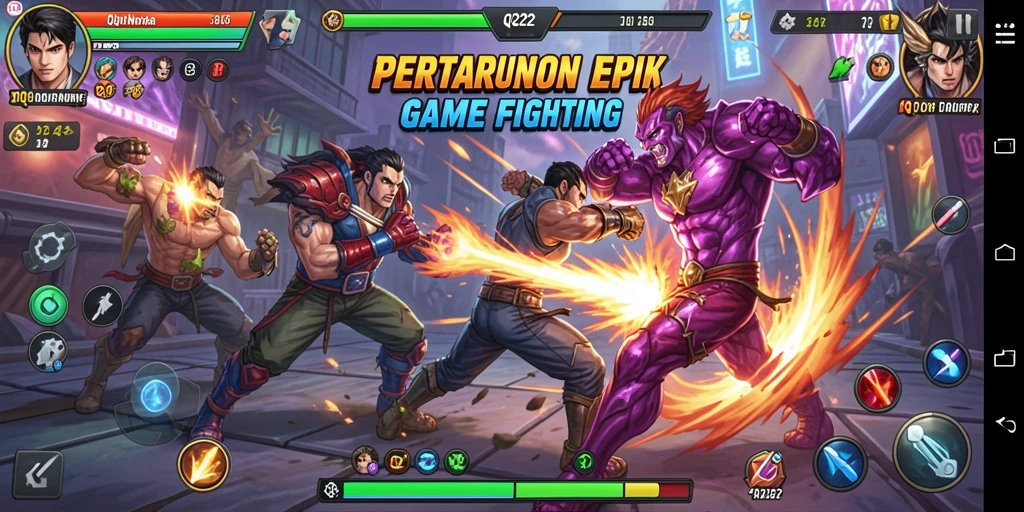 Tampilan seru pertarungan di QQ222 yang mendebarkan.