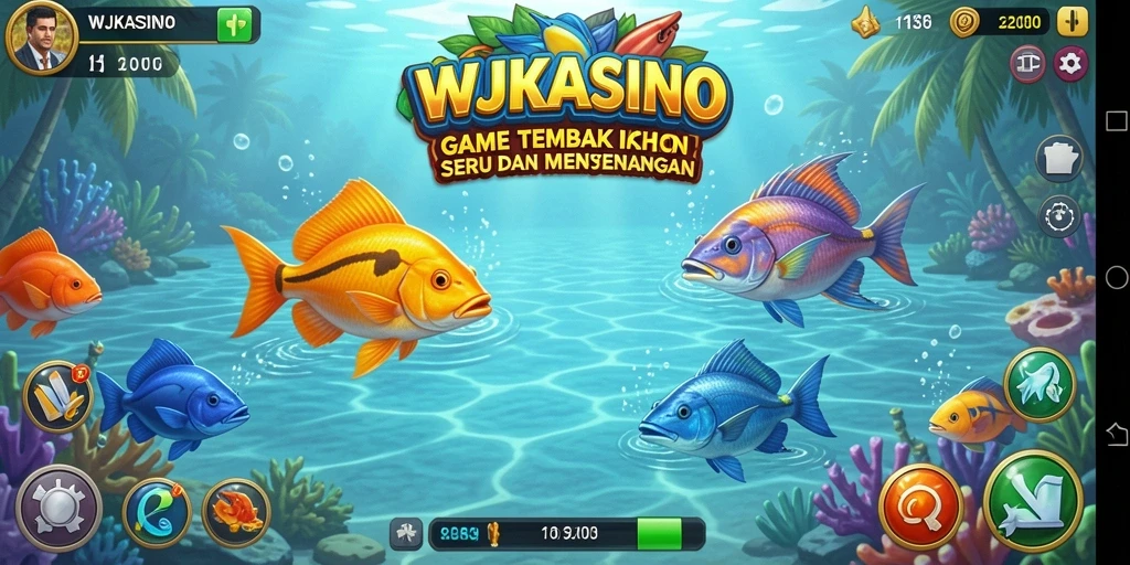 Gameplay seru menangkap ikan di WJKASINO dengan grafik memukau.
